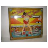 Bally Vintage Pinball Machine Back Glass  29x26