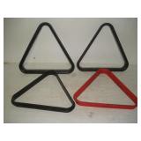 (4) Plastic Pool Table Racks