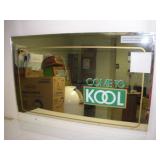 Vintage Kool Cigarette Machine Mirrored Back Glass