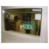 Vintage Kool Cigarette Machine Mirrored Back Glass