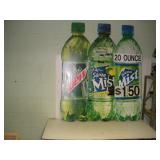 (3) Corrugated Plastic Soda Advertisements  -