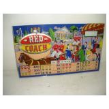 "Red Coach" Arcade Game Back Glass  12x20 inches