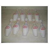 (9) Plastic Puck Bowler Pins