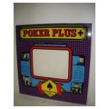 "Poker Plus +" Game Back Plexiglass  22x22 inches