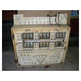 Chicago coin bowling game scoreboard and mechanica