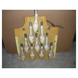 Chicago coin arcade bowling game pin rack 23x29