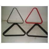 (4) Plastic Pool Table Racks