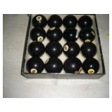(16) "8" Pool Table Balls
