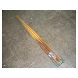 10 Pool Cues Missing Tips (MS)