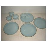 FireKing 8pc Tea Cups & Plates
