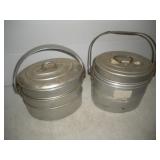 (2) Coal Miners Lunch Boxes  10 inches tall
