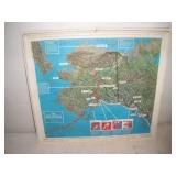 Princess Tours 3D Plastic Map of Alaska  24x22