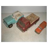 Tonka Metal Jeep, Structo Metal Truck & Hubley