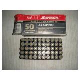 .45 Caliber Rounds - 50 cartridges