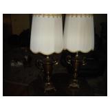 (2) Table Lamps w/Shades  46 inches tall