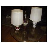 (3) Table Lamps - tallest 27 inches