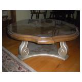 Glass Top Livingroom Table  44x17 inches