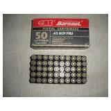 .45 Caliber Rounds - 50 cartridges