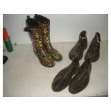 Womens Rain Boots (size 10) & (2pr)Mens Galoshes