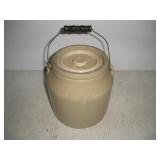 Crock w/Lid  8 inches tall