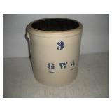 3 Gallon Crock (G W A) - chipped