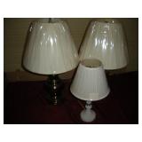 (3) Table Lamps - tallest 28 inches
