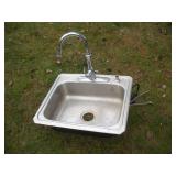 sink with faucet 25x22