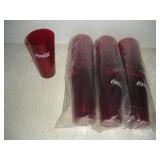 (19) 24oz Ruby Coca-Cola Plastic Tumblers
