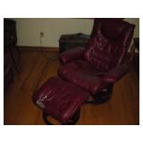 Swival Rocker Recliner w/Ottoman -  damaged