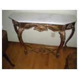 Marble Top Sofa Table  41x12x33 inches