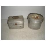 (2) Coal Miners Lunch Boxes - tallest 9 inches