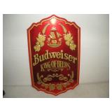 Budweiser Metal Sign  15x26 inches