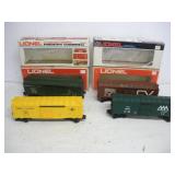 (4) Lionel O/O27 Train Cars