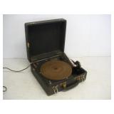 Vintage Portable Record Player - WORKS
