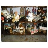 Decanters - contents of 4 shelves