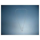 Sterling Silver Necklace w/Pendant  14 inches