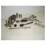 Assorted 3/8 Drive Breaker Bar, Sockets, Ratchets