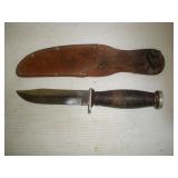 Schrade Walden Bowie Knife w/Sheath  5 1/2 blade