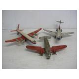 Vintage Tin Airplanes  longest 10 inches