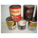 Vintage Assorted Empty Flattop Oil Cans