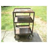 Metal Cart  8 inch casters  24x24x41 inches