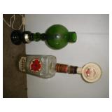 Oil Lamp & Four Roses Decanters