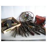 Assorted Tools & Bench Grinder
