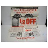 Vintage Goodyear Tire Poster  28x40 inches