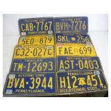 (10) Pennsylvania License Plates