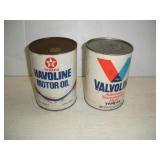 Vintage Havoline Flattop Oil Cans Unopened