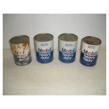 Vintage Mobil Flattop Oil Cans - SAE 40  Unopened