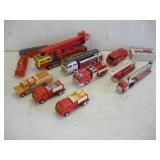 Toy Fire Trucks  longest 10 inches