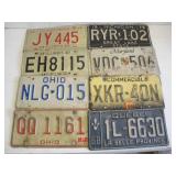 (8) Vintage Out of State License Plates