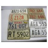 Vintage Out of State License Plates